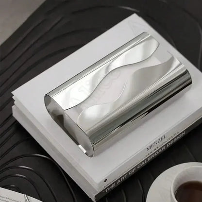 Nordic Stainless Steel Mirror Napkin Holder Desktop