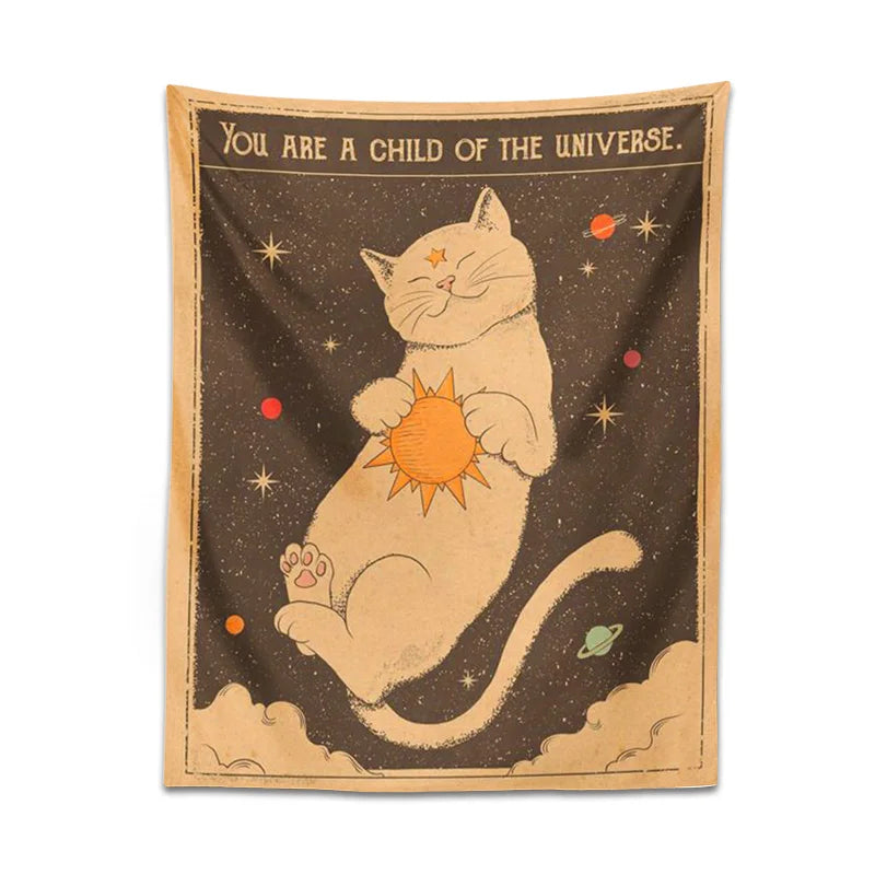 Cat Tapestry Wall Hanging