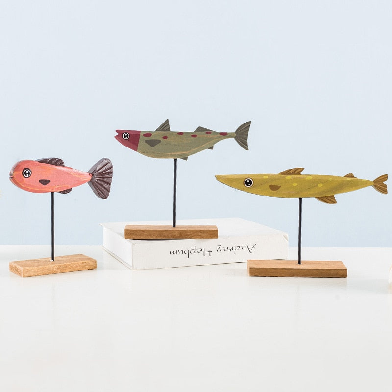 Wooden Fish Desktop Decoration