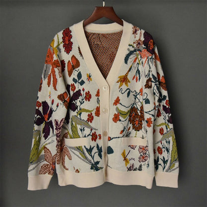 Floral Garden Knitted Cardigan