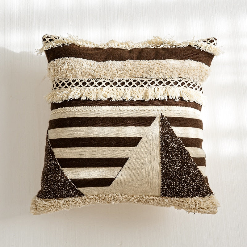 Coffee Ivory Boho Cushion Covers