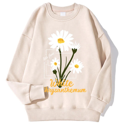 Little White Chrysanthemum Sweatshirt
