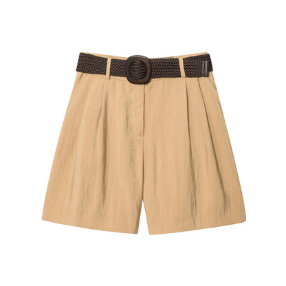 Ruvelle Belted Casual Shorts