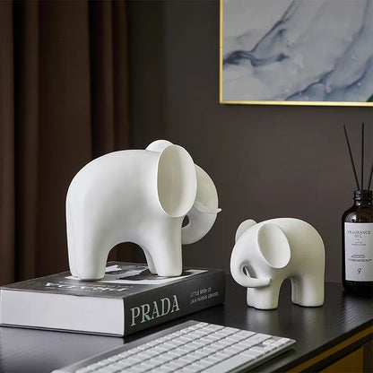 Nordic Style Elephant Resin Statue