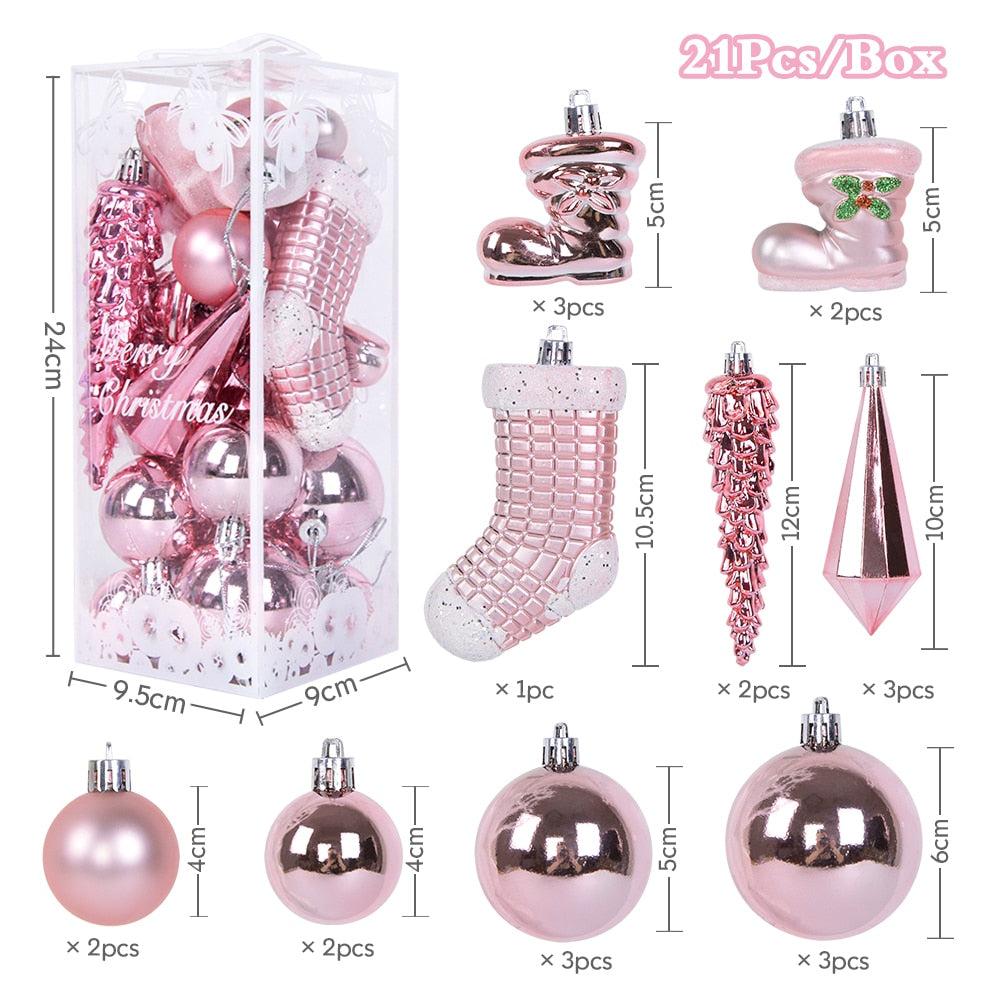 21Pcs Xmas Tree Ball