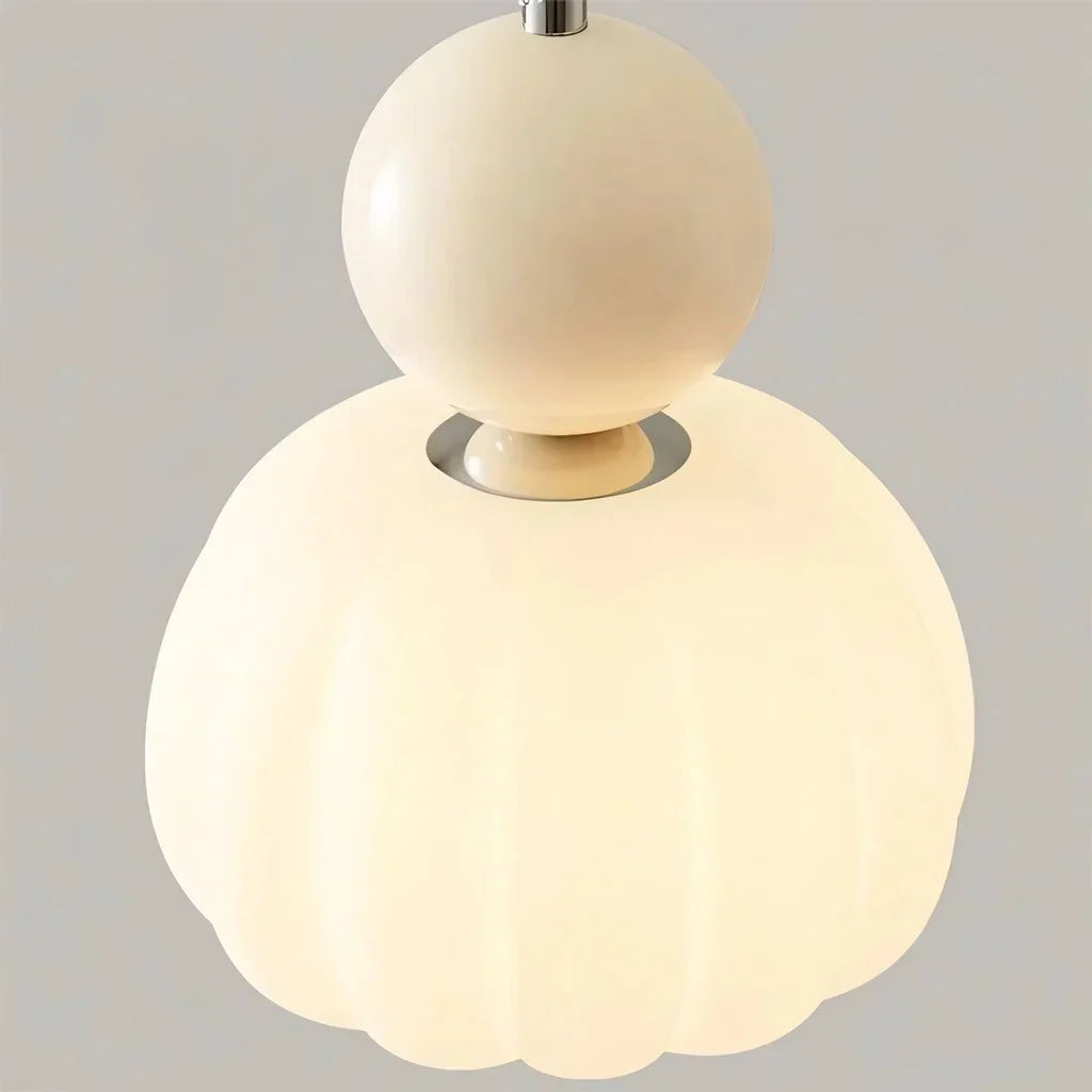 Fluted Opaline Glass Pendant Light