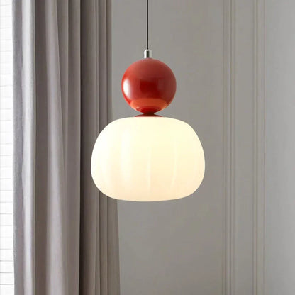 Fluted Opaline Glass Pendant Light