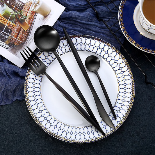 Arya Black Cutlery Set 40OFF Color_Black flatware