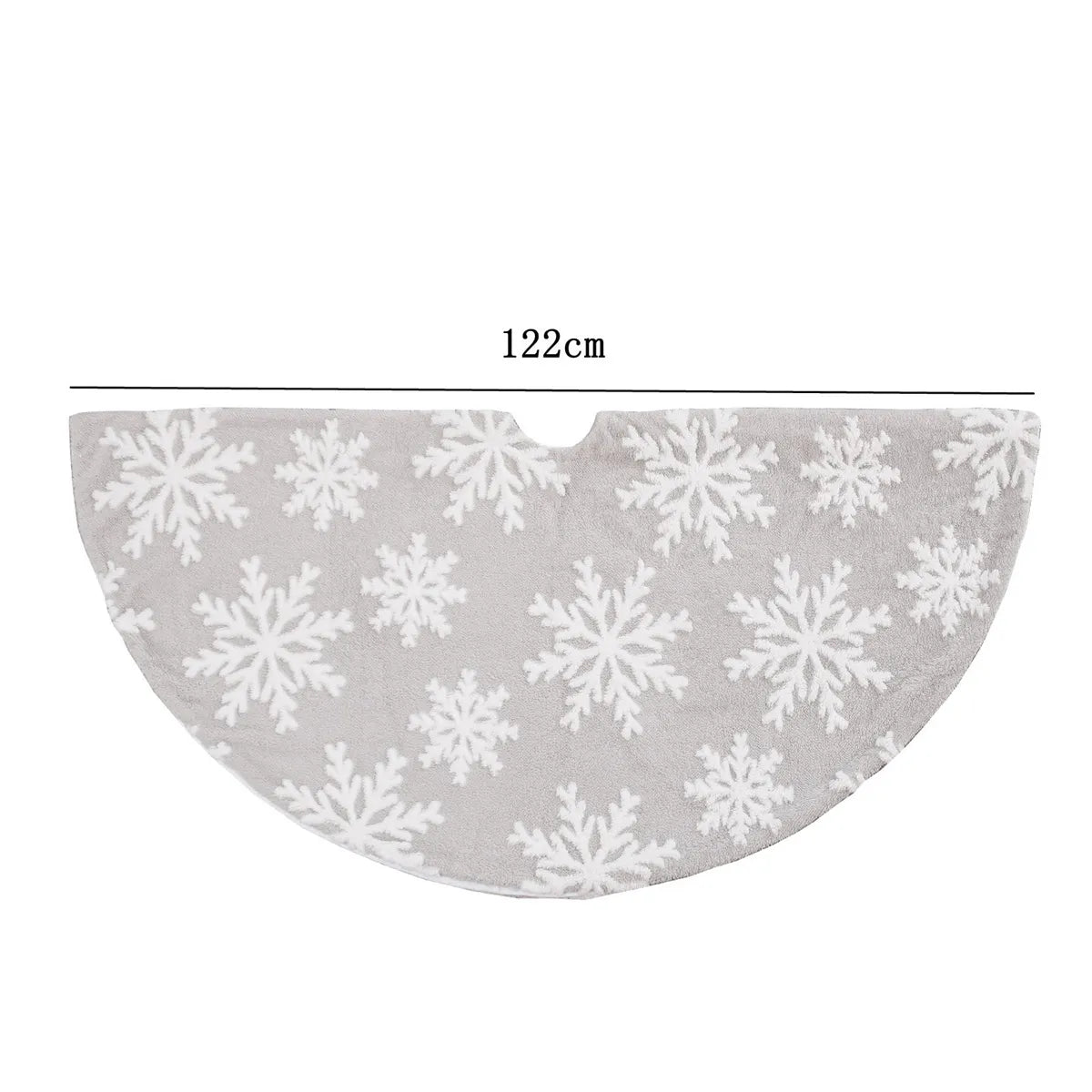 Gray Snowflake Christmas Tree Skirt