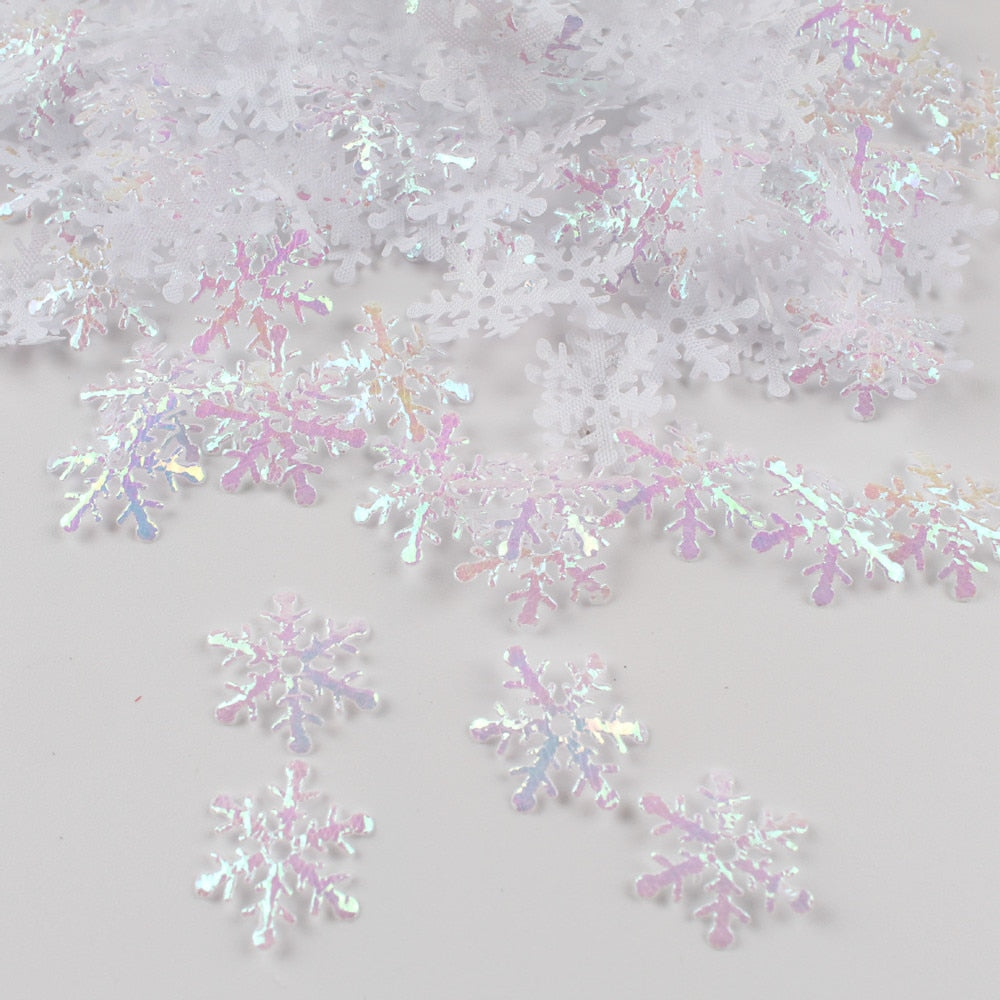 Confeti de copos de nieve artificiales de Navidad