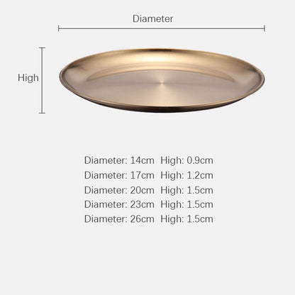 Golden Stainless Steel Storage Tray