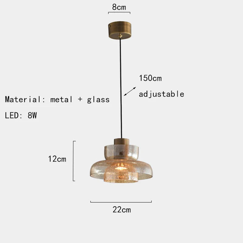 LumiVerre Cracked Glass Pendant
