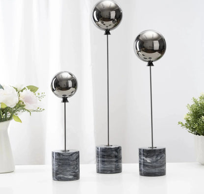 Balloon Marble Base Metal Ornaments