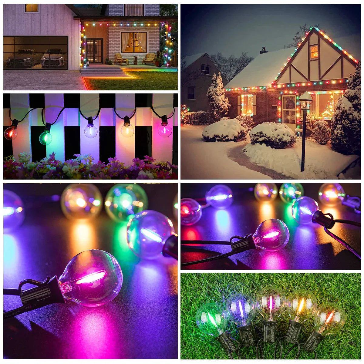 Colorful Waterproof Outdoor String Lights