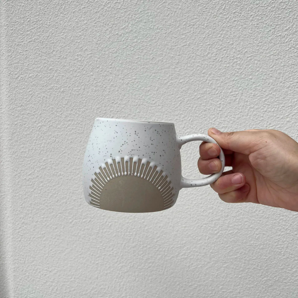 Embossed Minimalist Sun Coffee Mug