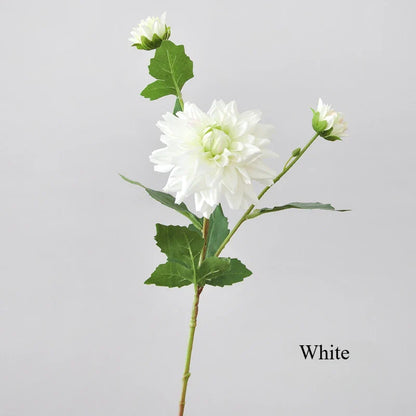 NordDahl Triple Bloom Artificial Dahlia Stem