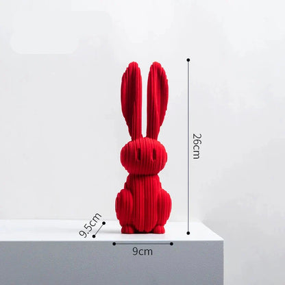 Elegant Resin Digital Rabbit Decoration