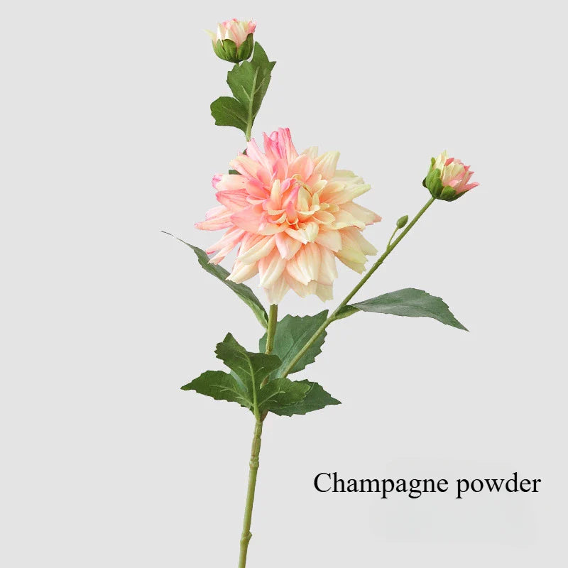 NordDahl Triple Bloom Artificial Dahlia Stem