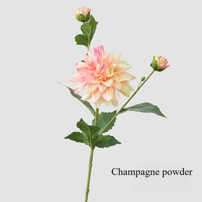 NordDahl Triple Bloom Artificial Dahlia Stem