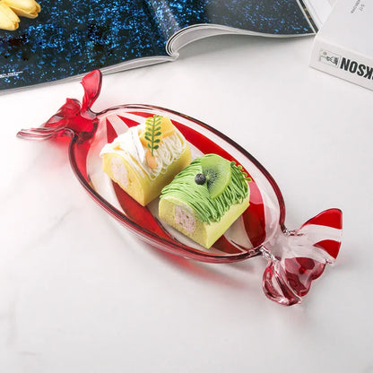 Candy Shaped Glass Snack Plate