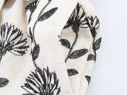 Floréline Tie-Waist Embroidery Shorts