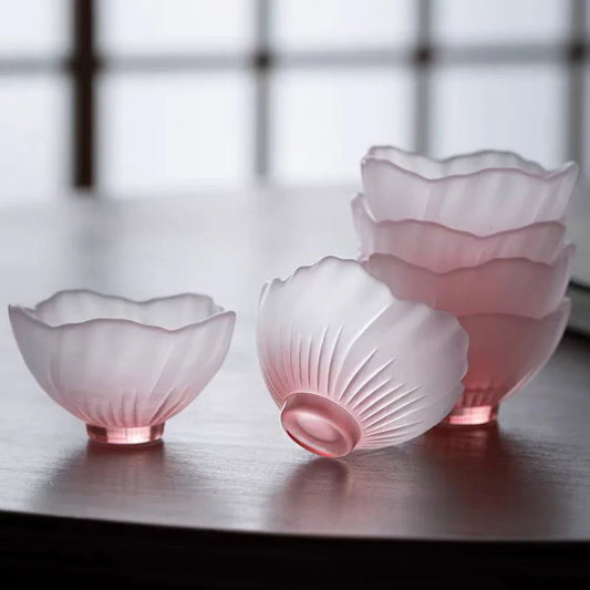 4 Pcs Glazed Sakura Bowls