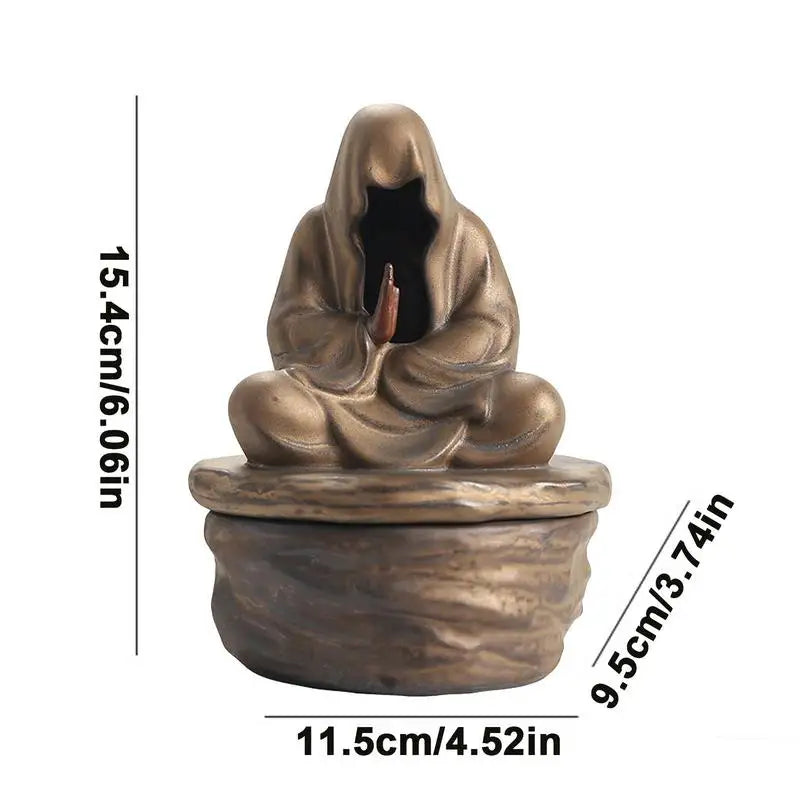 Meditative Monk Incense Burner