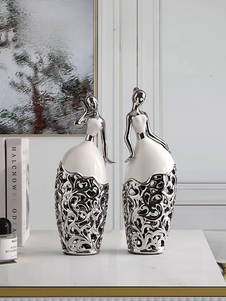 Modern Ceramic Dancer Figurine Sculpture