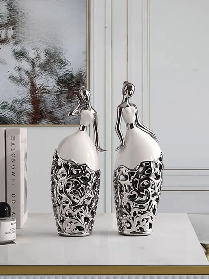 Modern Ceramic Dancer Figurine Sculpture