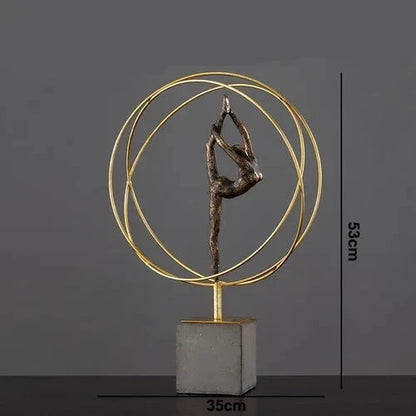 Modern Creative Resin Gymnast Sculpture