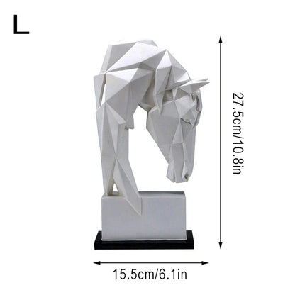 Geometrische Pferdekopf-Skulptur