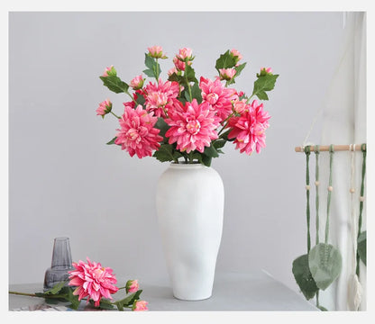 NordDahl Triple Bloom Artificial Dahlia Stem