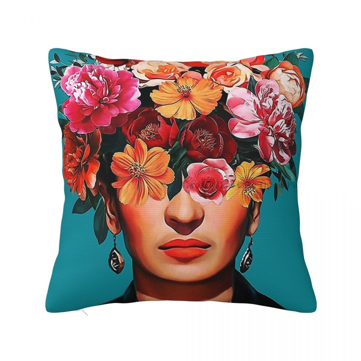 Mexican Flower Woman Cushion