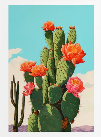 Cactus Bloom Collection Canvas Wall Art