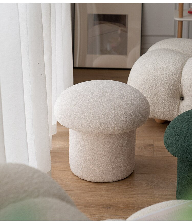 Mushroom Velvet Stool