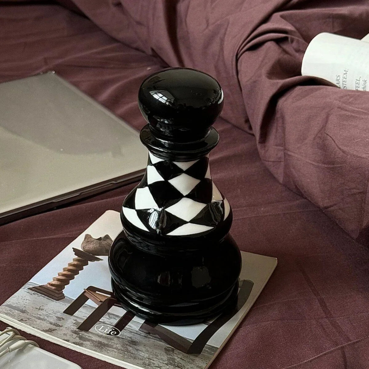 Ceramic Chess Piece Toothpick Holder - Luxury Desktop Decor Ceramic Decor Home decor Toothpick holder