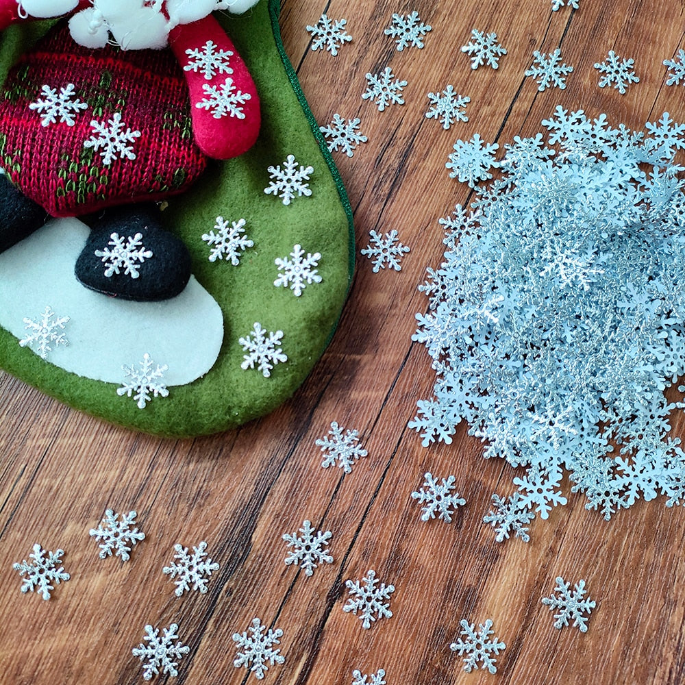 Confete de flocos de neve artificiais de Natal