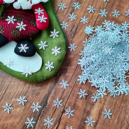 Confete de flocos de neve artificiais de Natal