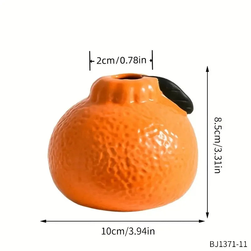 Fashionable Orange Design Ceramic Vase