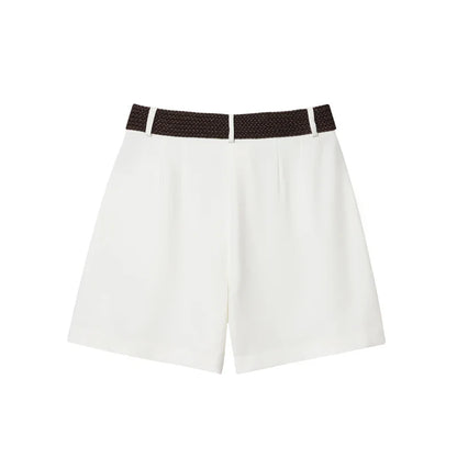 Ruvelle Belted Casual Shorts