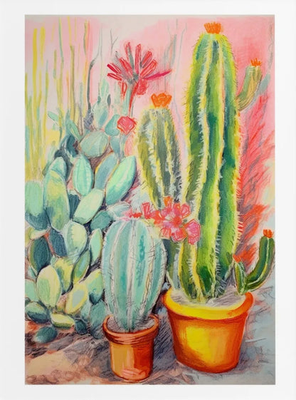 Cactus Bloom Collection Canvas Wall Art