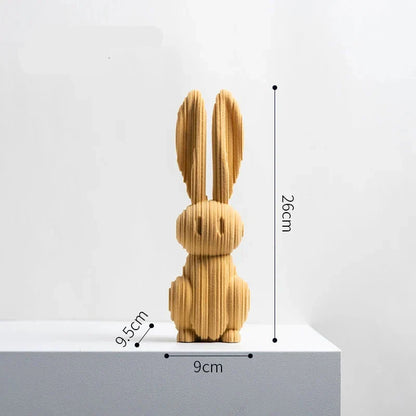 Elegant Resin Digital Rabbit Decoration