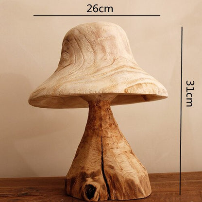 Mushroom Solid Wood Sculpture