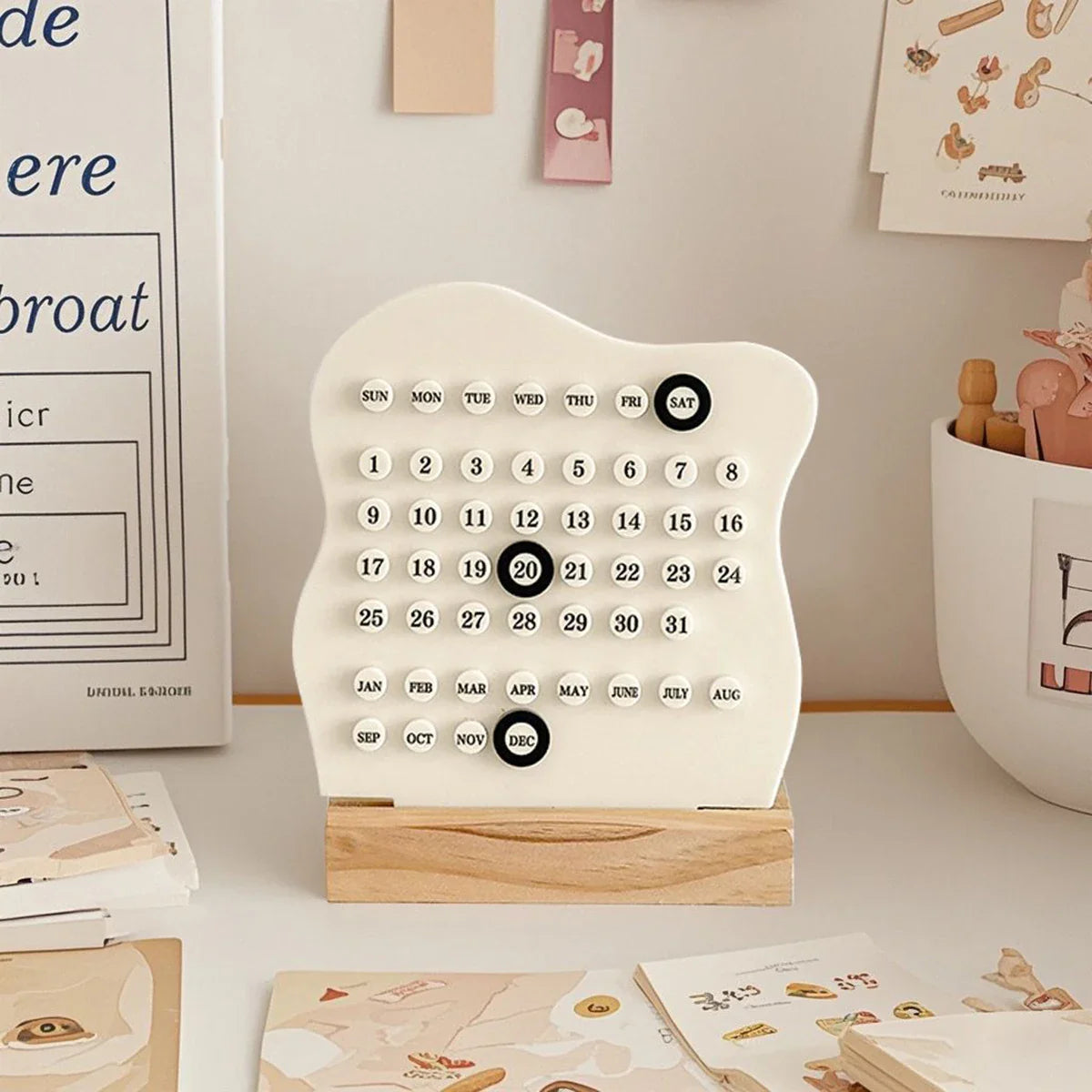 Wooden Perpetual Dot Calendar