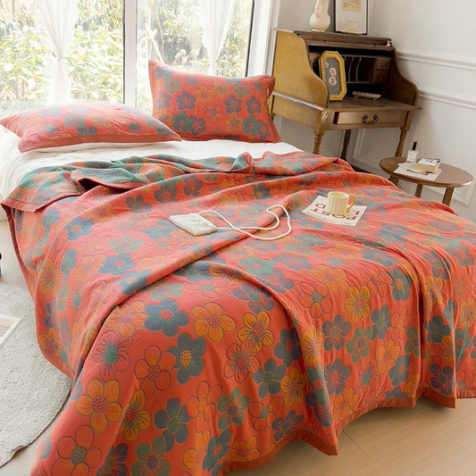 Vintage Bloomscape Bedspread