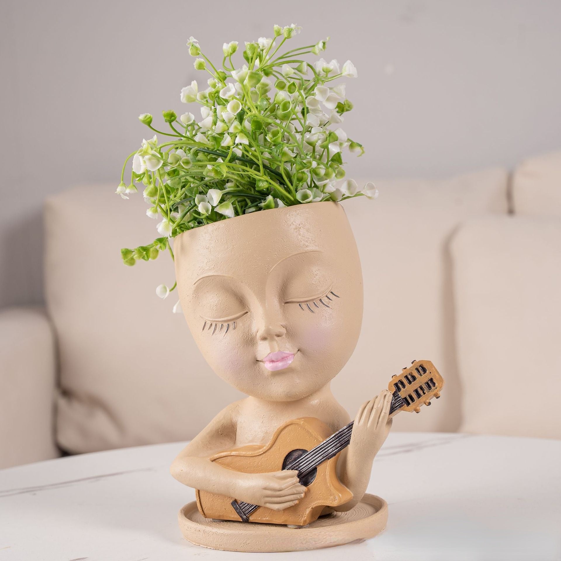 Guitar Lady Flowerpot