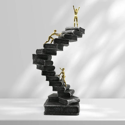 Modern Book Climb Figurine