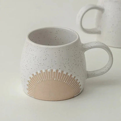 Embossed Minimalist Sun Coffee Mug