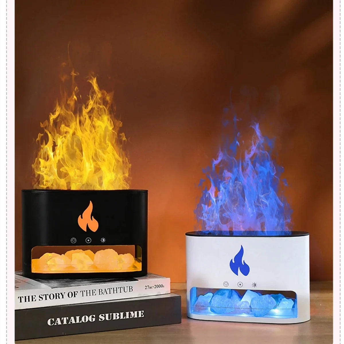 Crystal Salt Rock Fire Humidifier