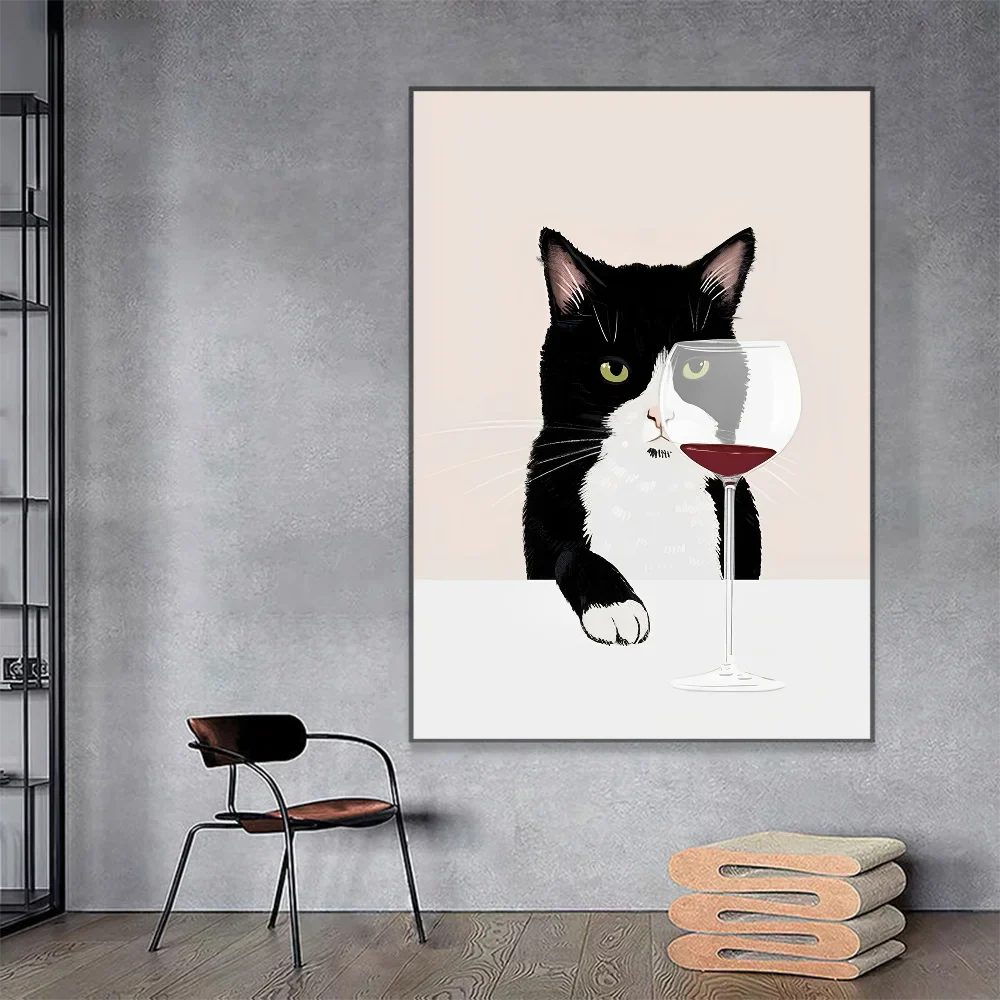 Wine Connoisseur Cat Canvas Art